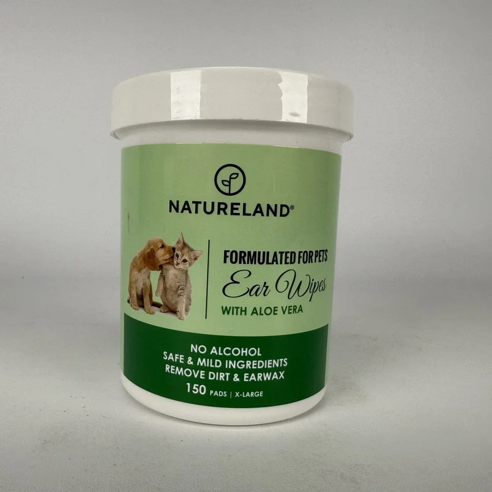 NATURELAND PET Extra Large Dog Ear Cleaning Wipes LOT OF 2 EXP‎ 2026